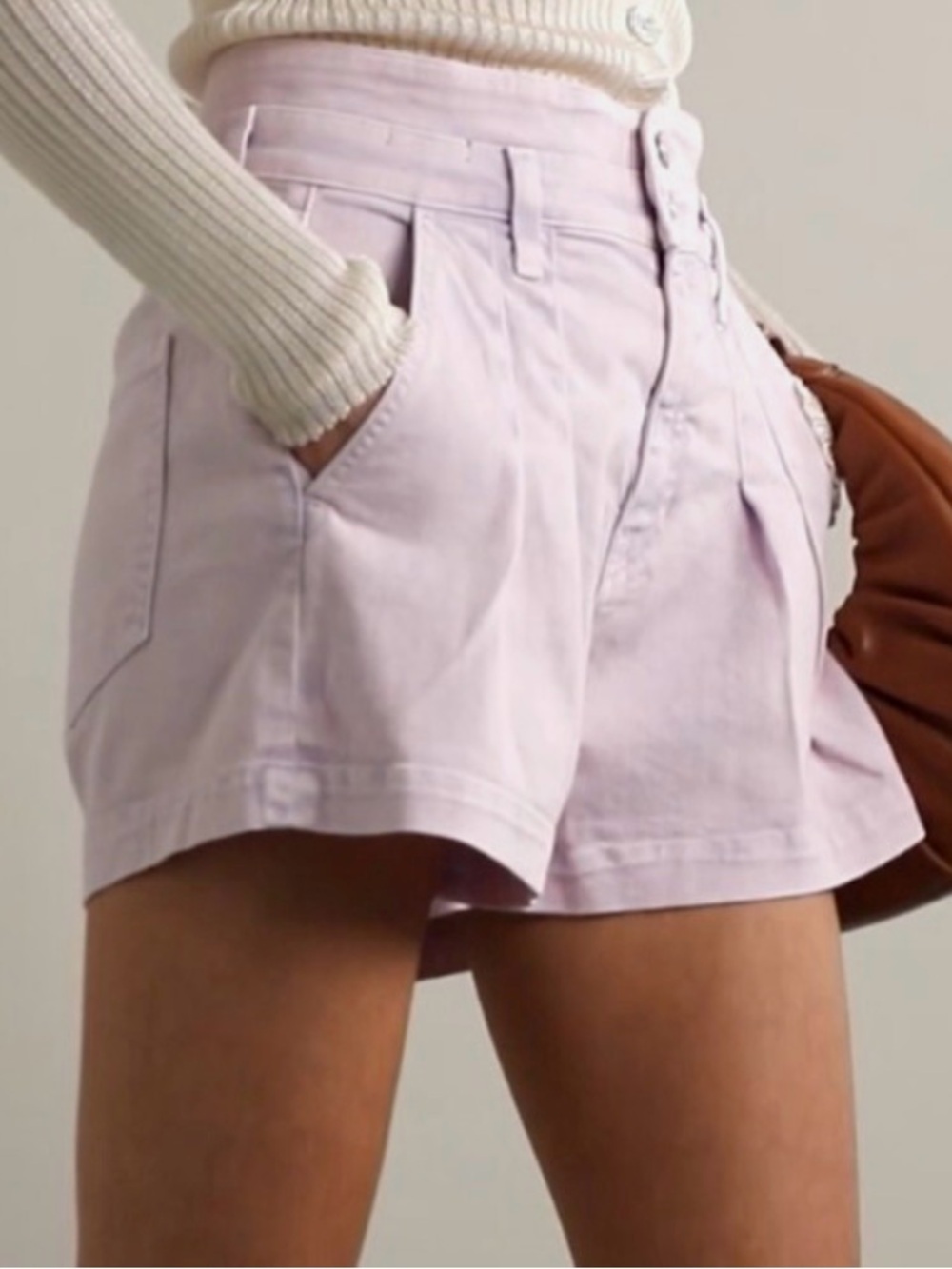 Women’s Veronica Beard Jaylen High Rise Notch Pleated Denim Shorts Size 31 / 12 - Picture 3 of 16